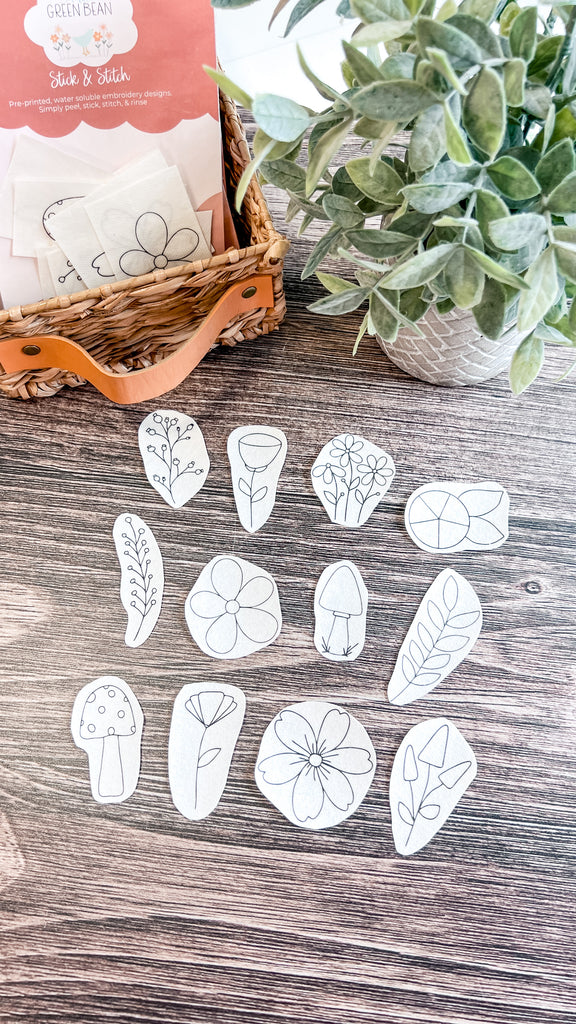 Stick & Stitch | Simple Flowers| Pack of 12 designs