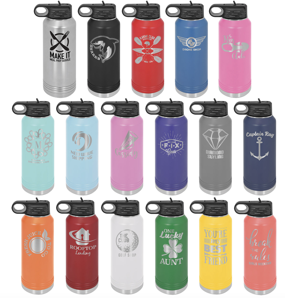 Personalized Water Bottle with Name - Vertical