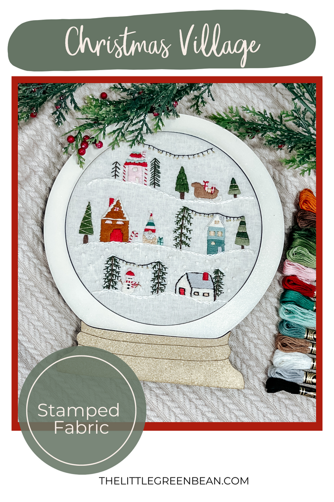 Stamped Fabric for Christmas Village